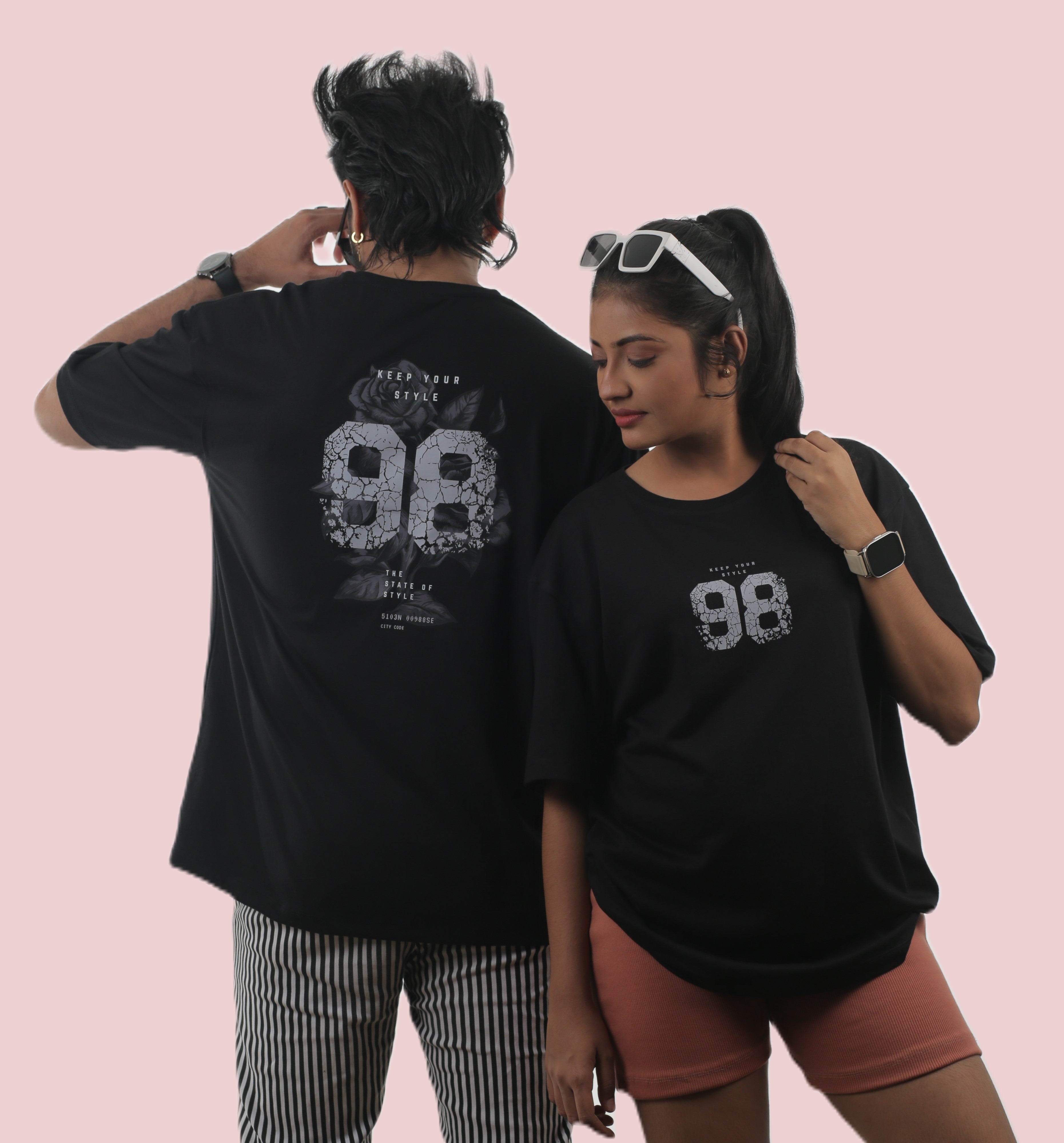 98 Floral Unisex Oversized Tee