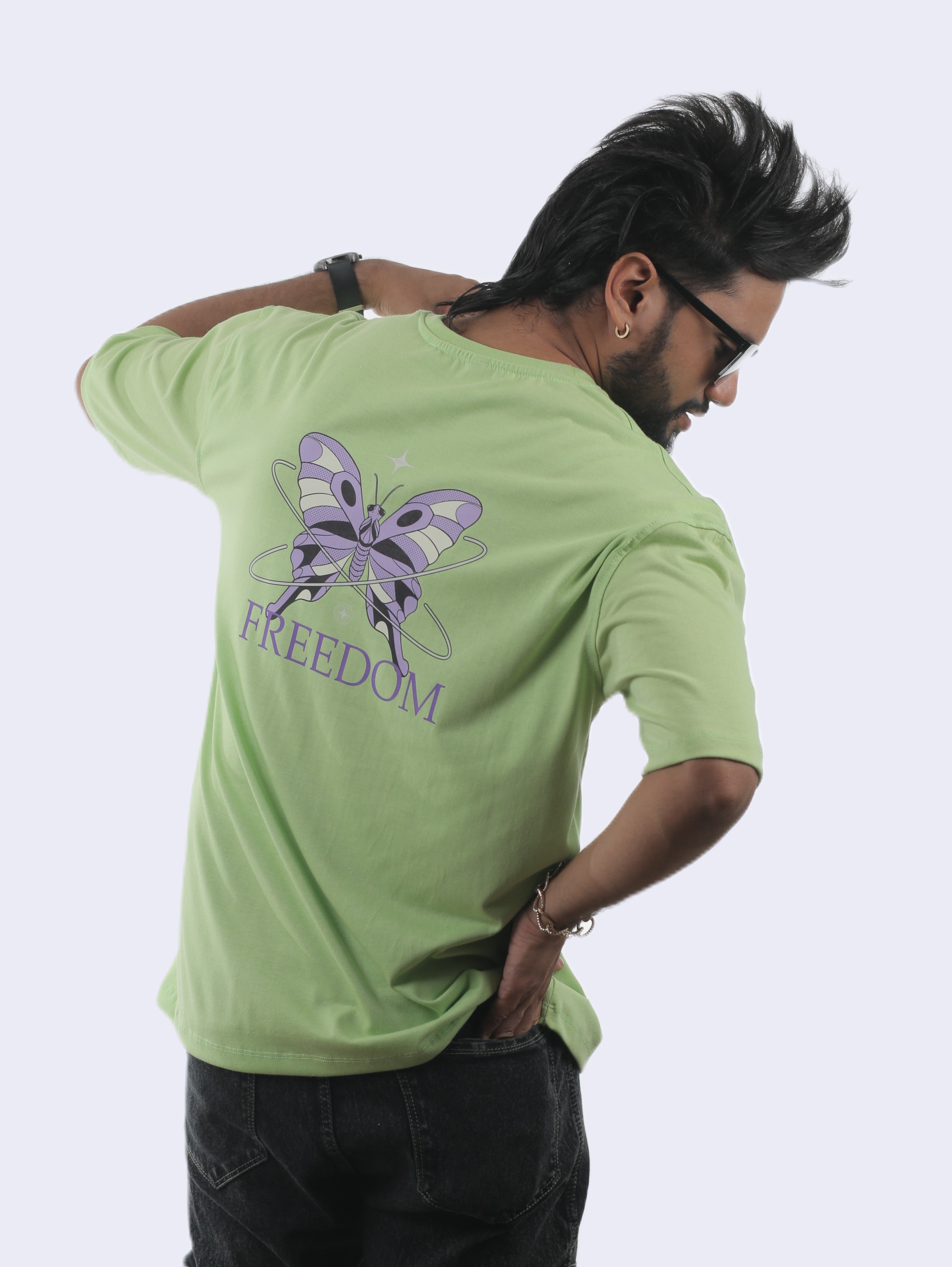 Freedom Butterfly Unisex Oversized Tee