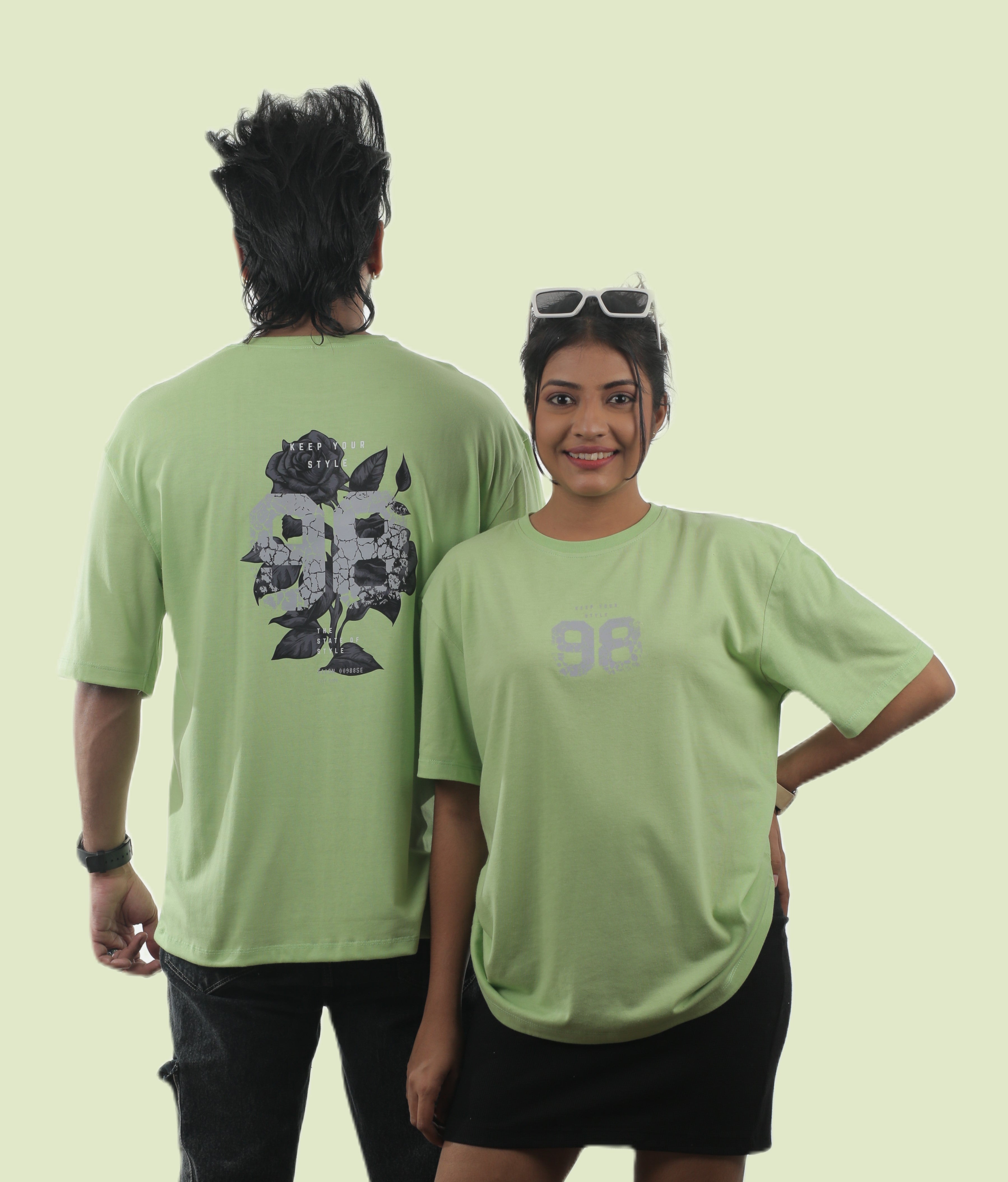 98 Floral Unisex Oversized Tee