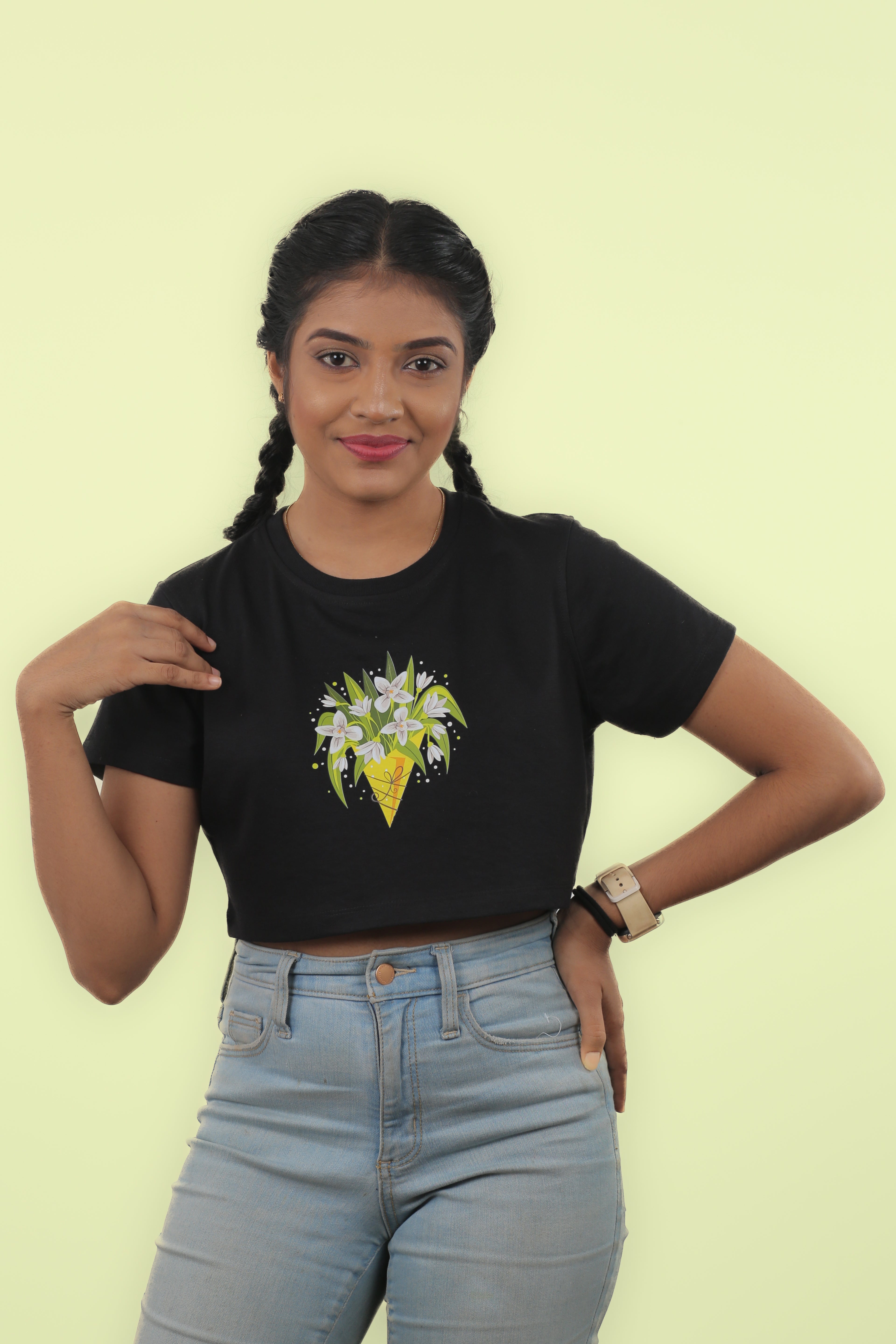 Flowers with Crop Top