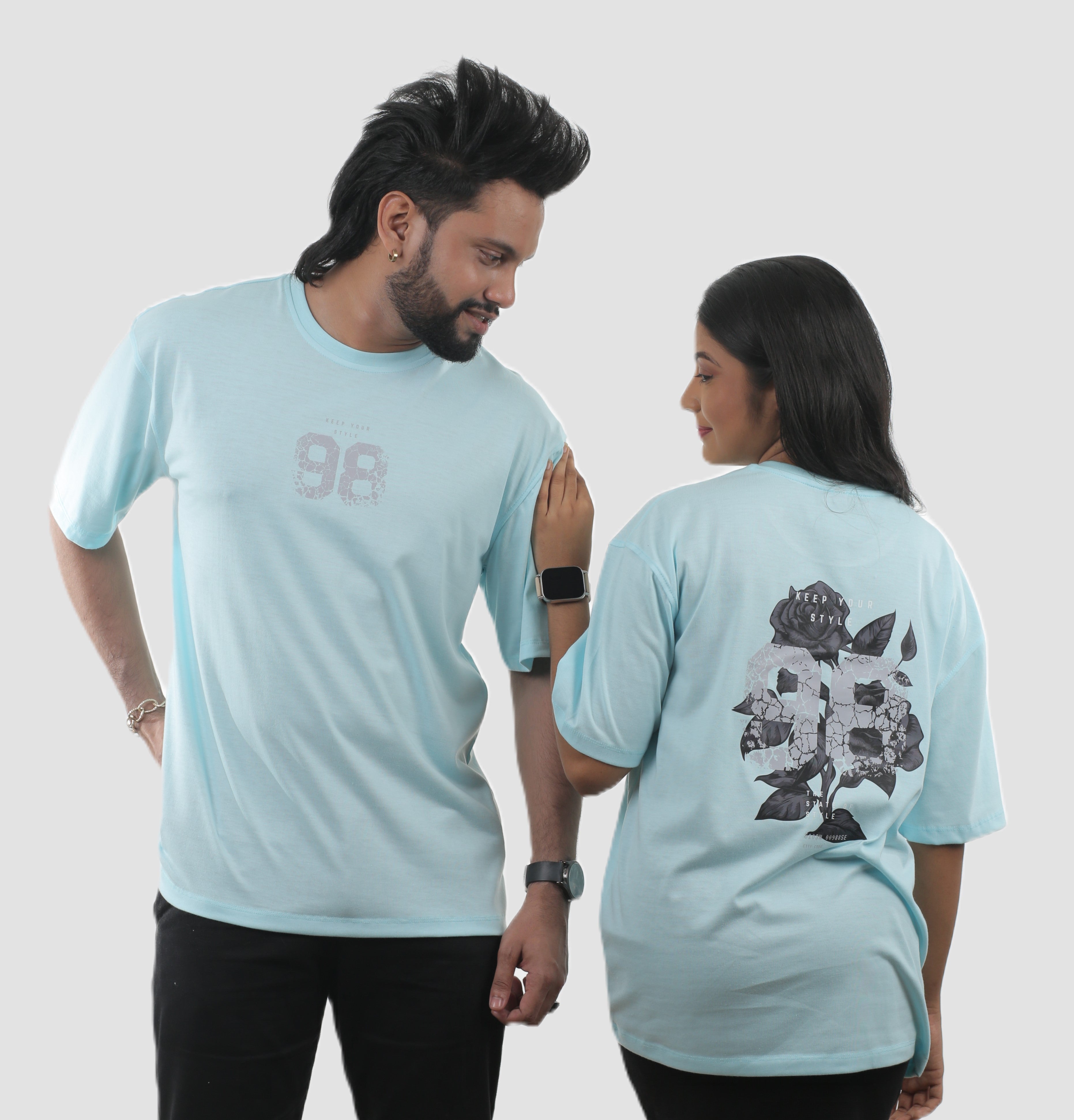 98 Floral Unisex Oversized Tee