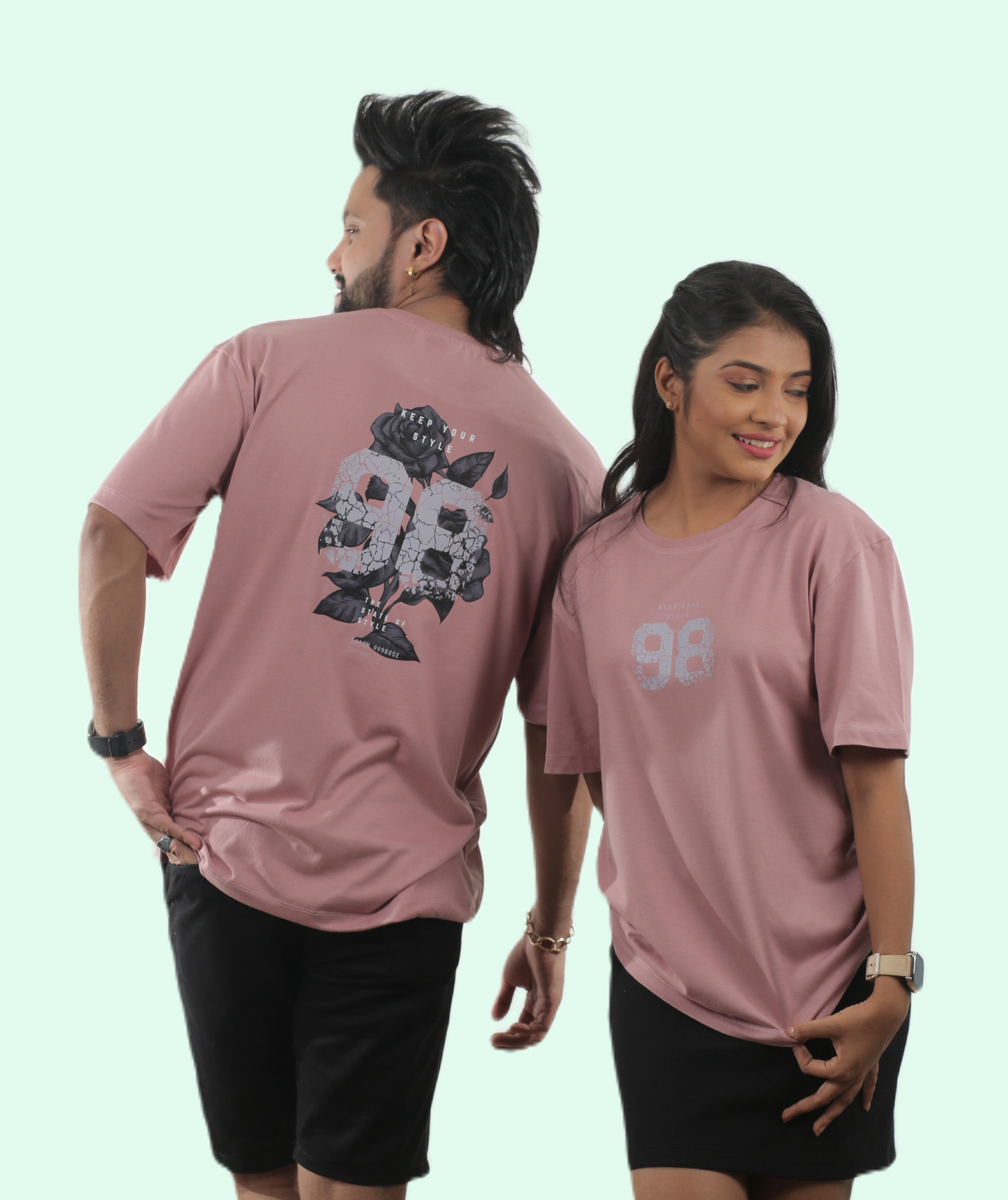 98 Floral Unisex Oversized Tee