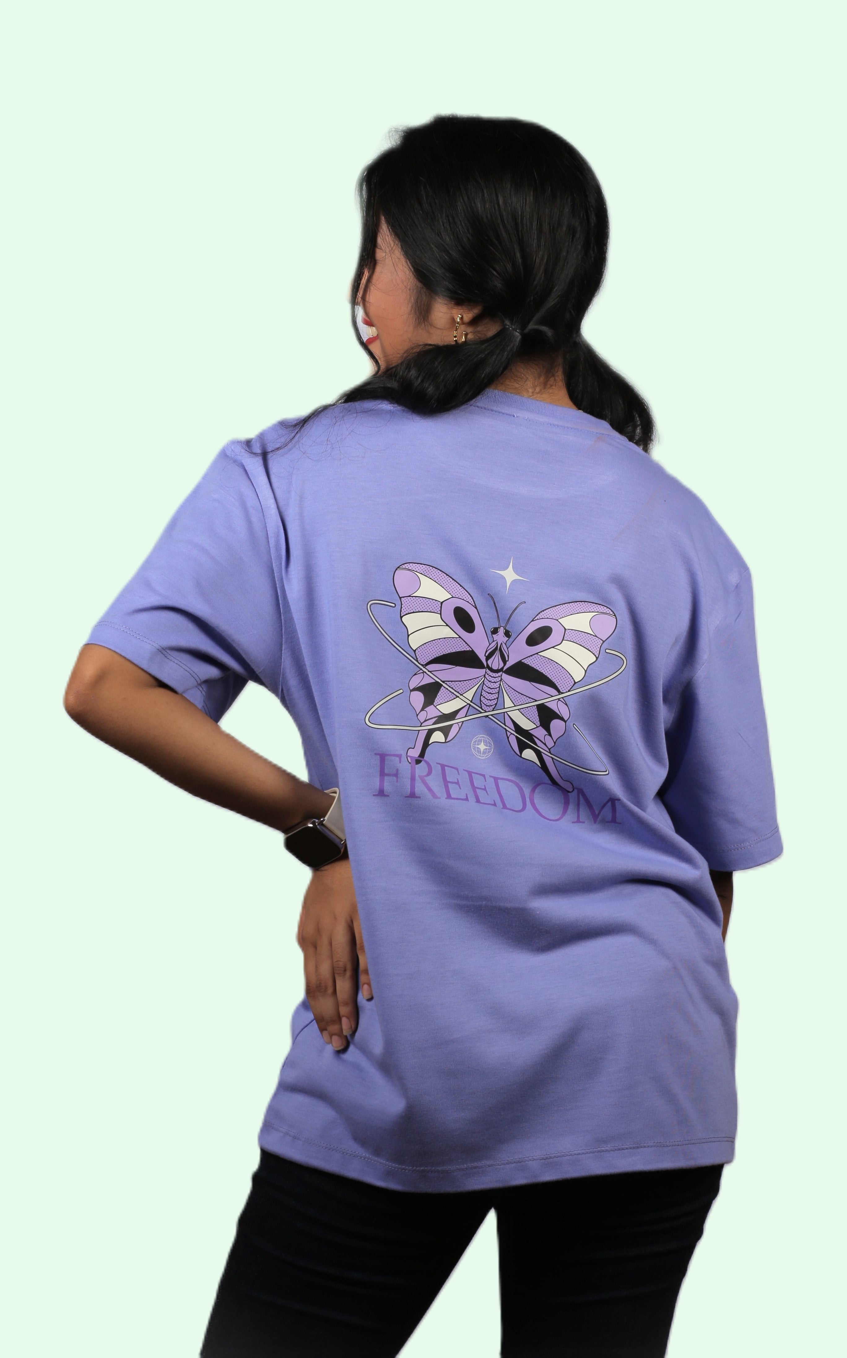 Freedom Butterfly Unisex Oversized Tee