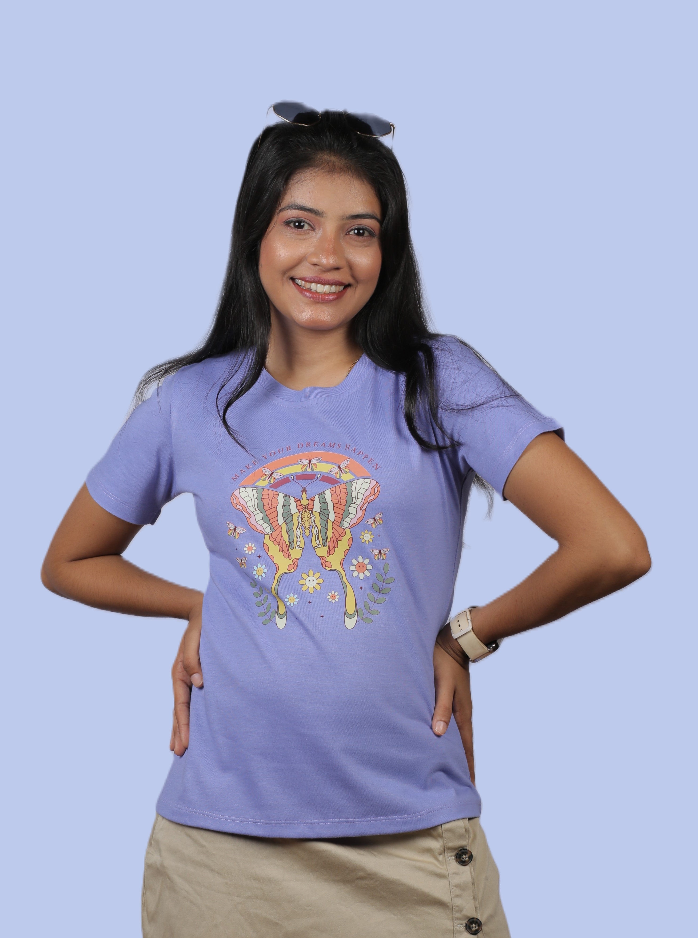 Dream Butterfly Graphic Ladies Tee