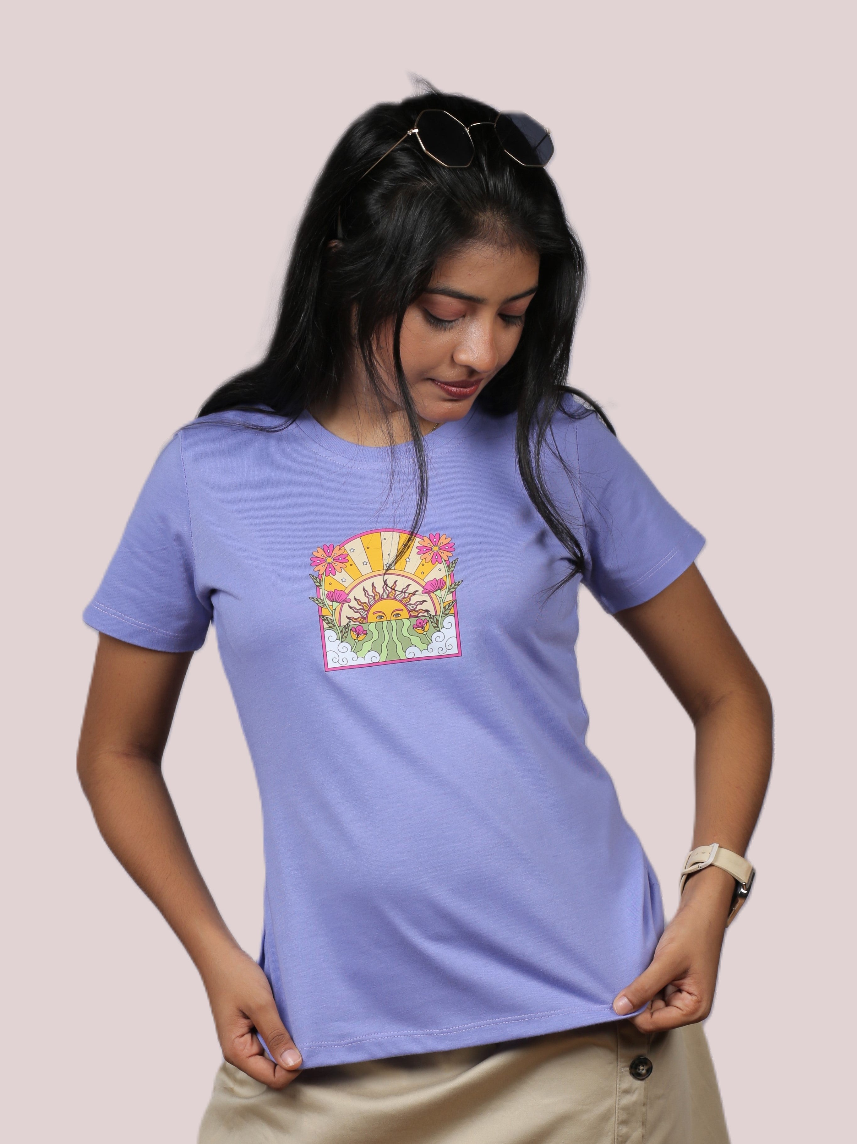 Sunrise Bloom Graphic Ladies Tee