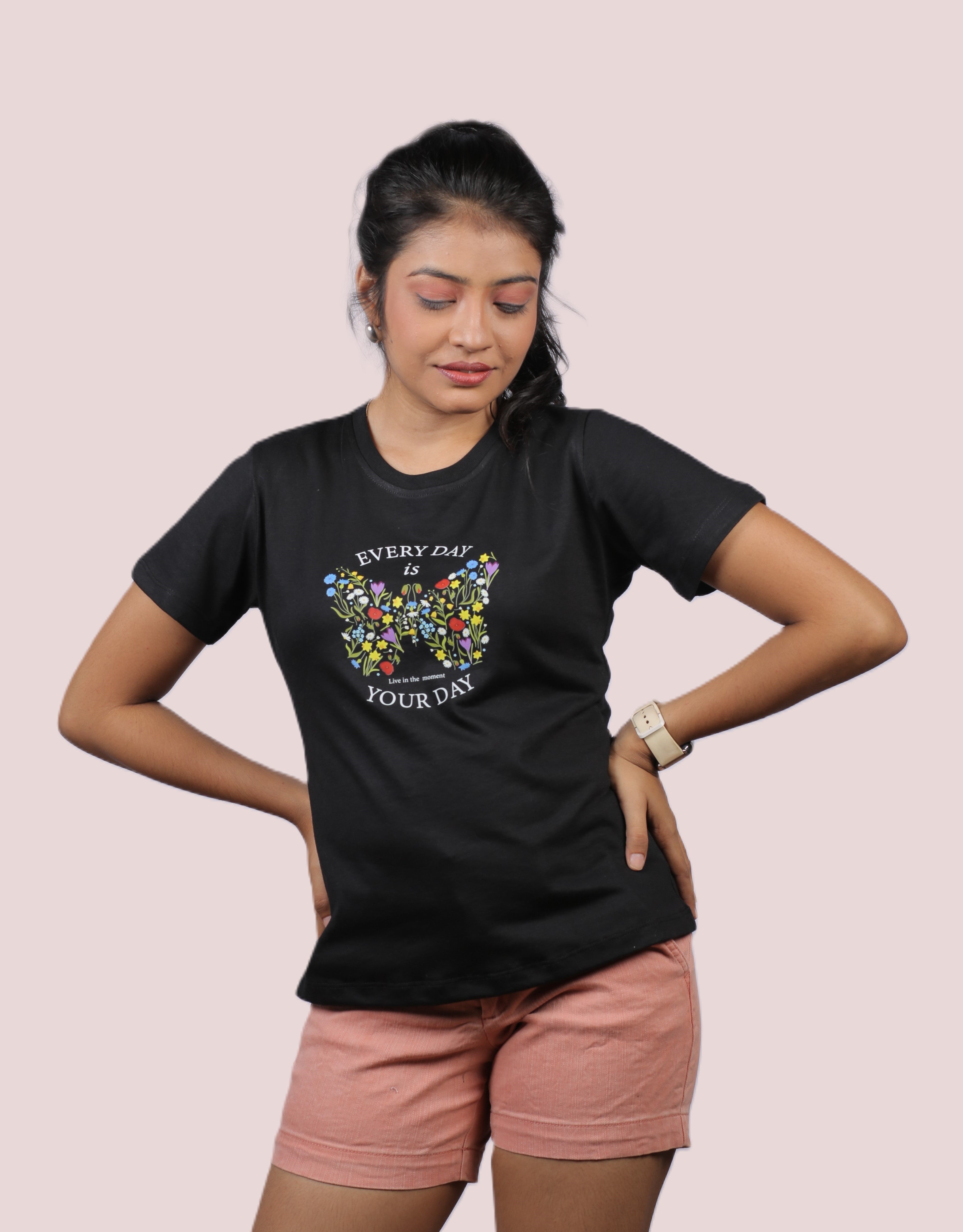 Everyday Floral Graphic Ladies Tee
