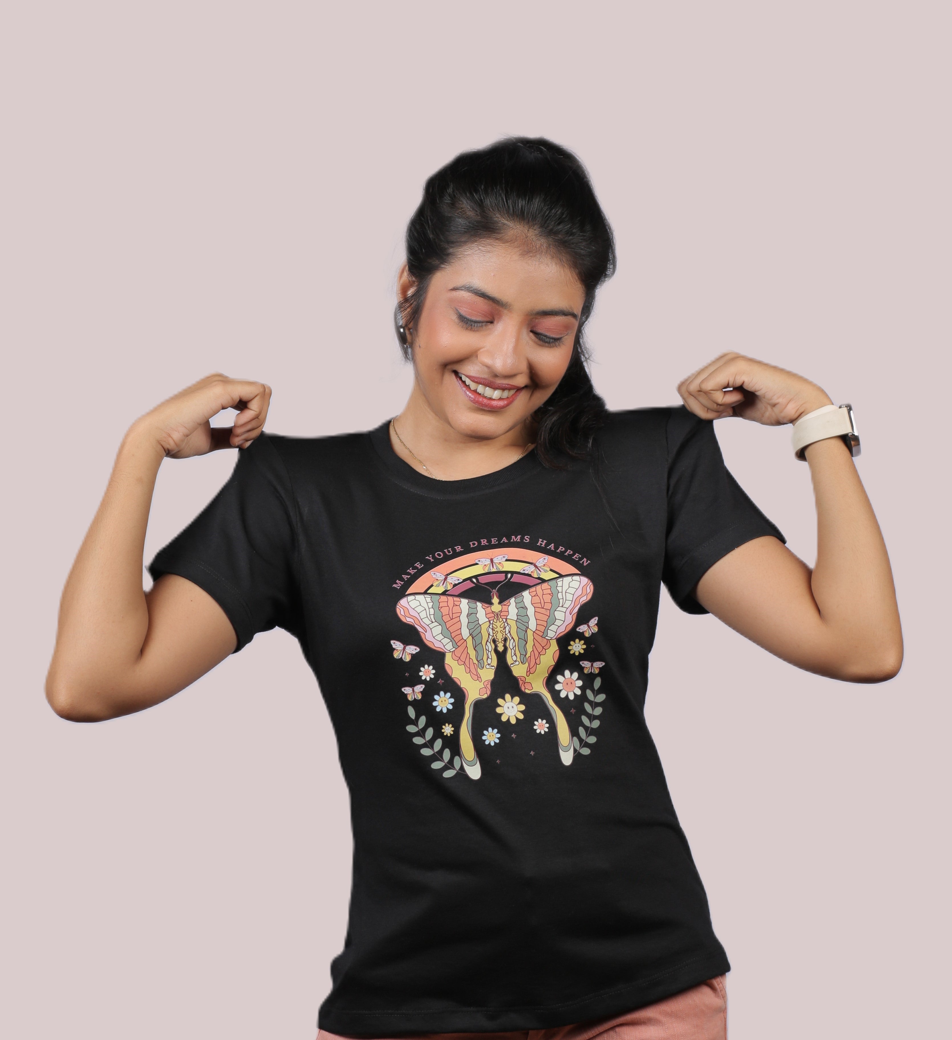 Dream Butterfly Graphic Ladies Tee