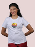 Retro Sunset Graphic Ladies Tee