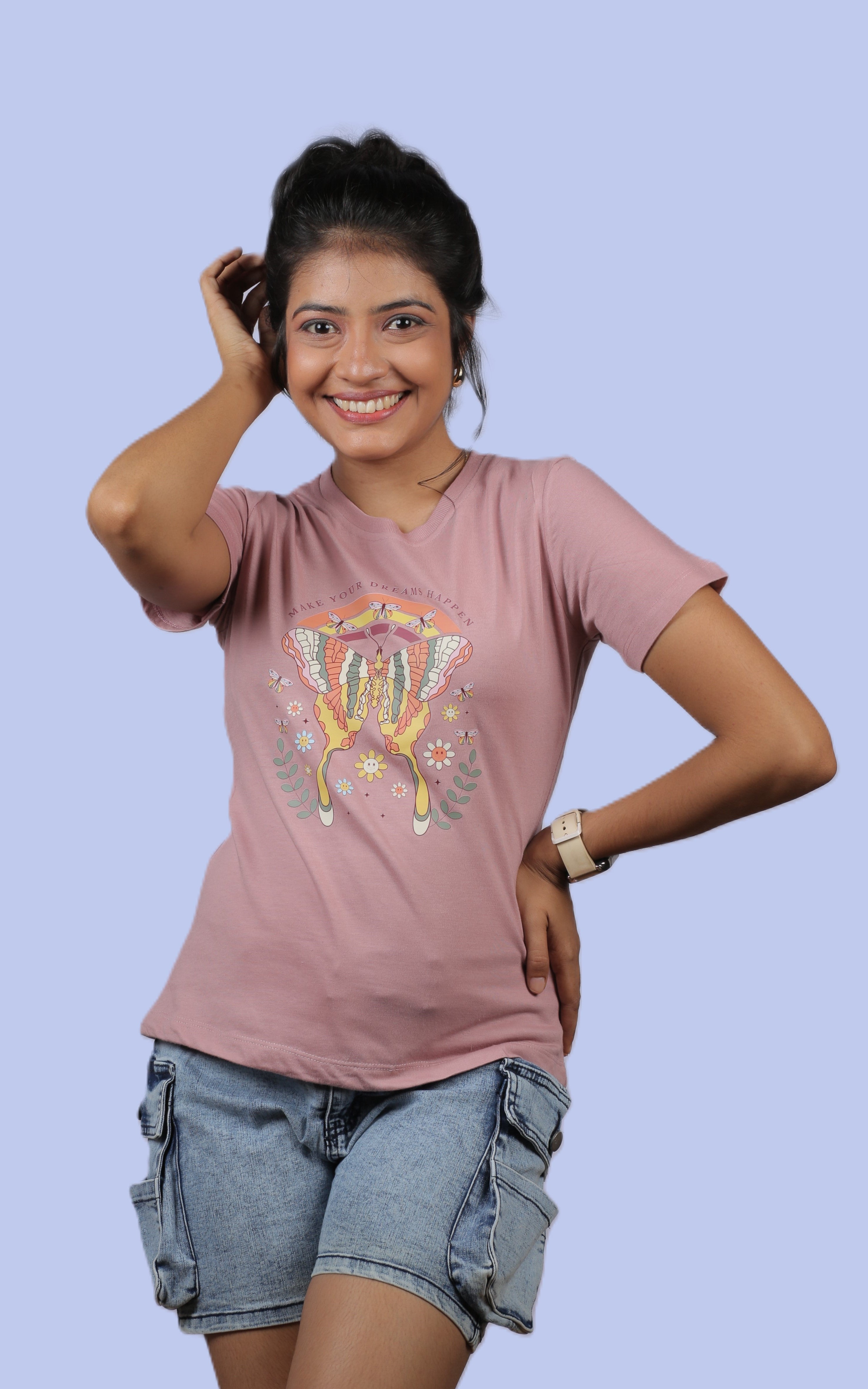Dream Butterfly Graphic Ladies Tee