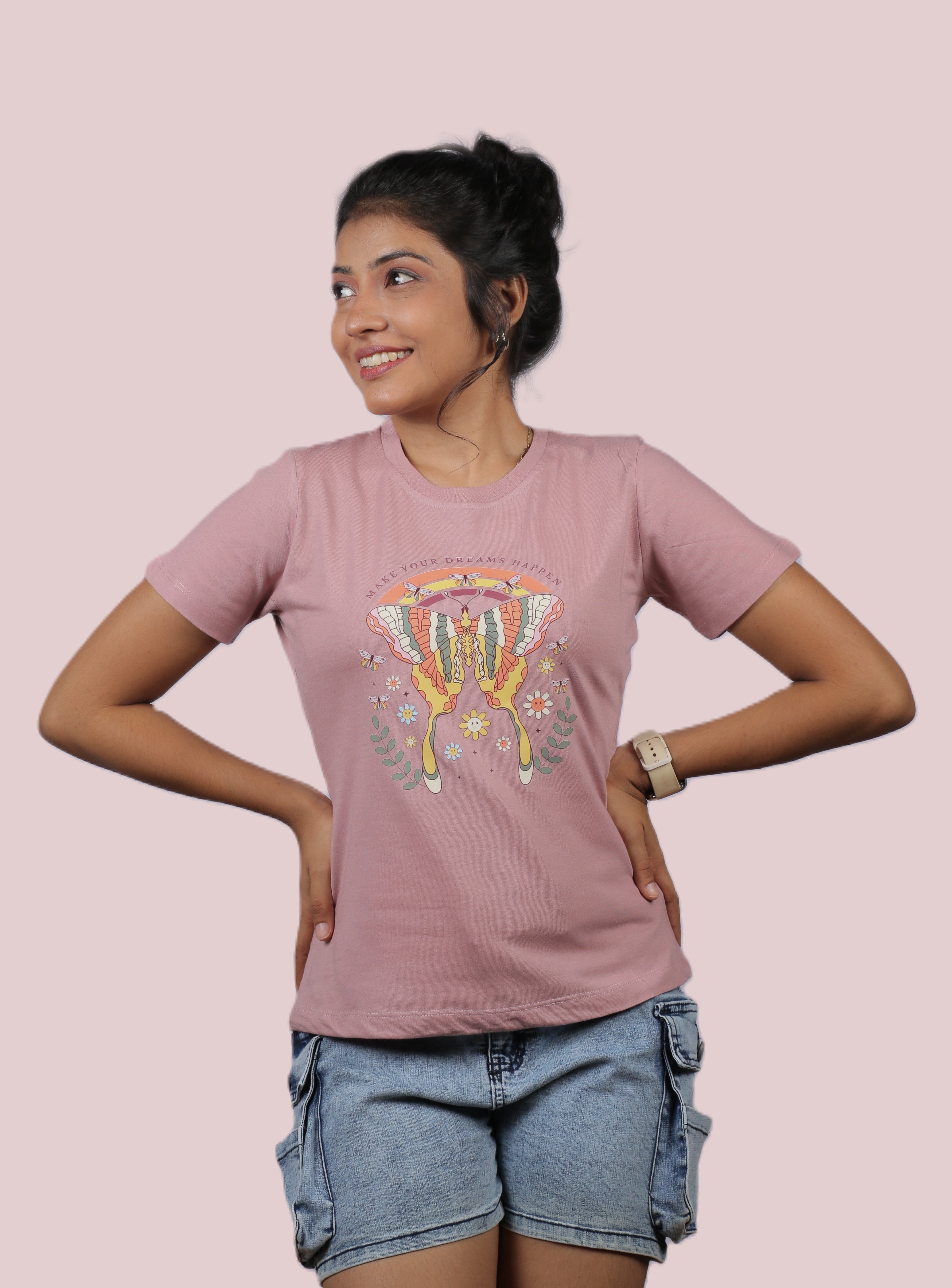 Dream Butterfly Graphic Ladies Tee