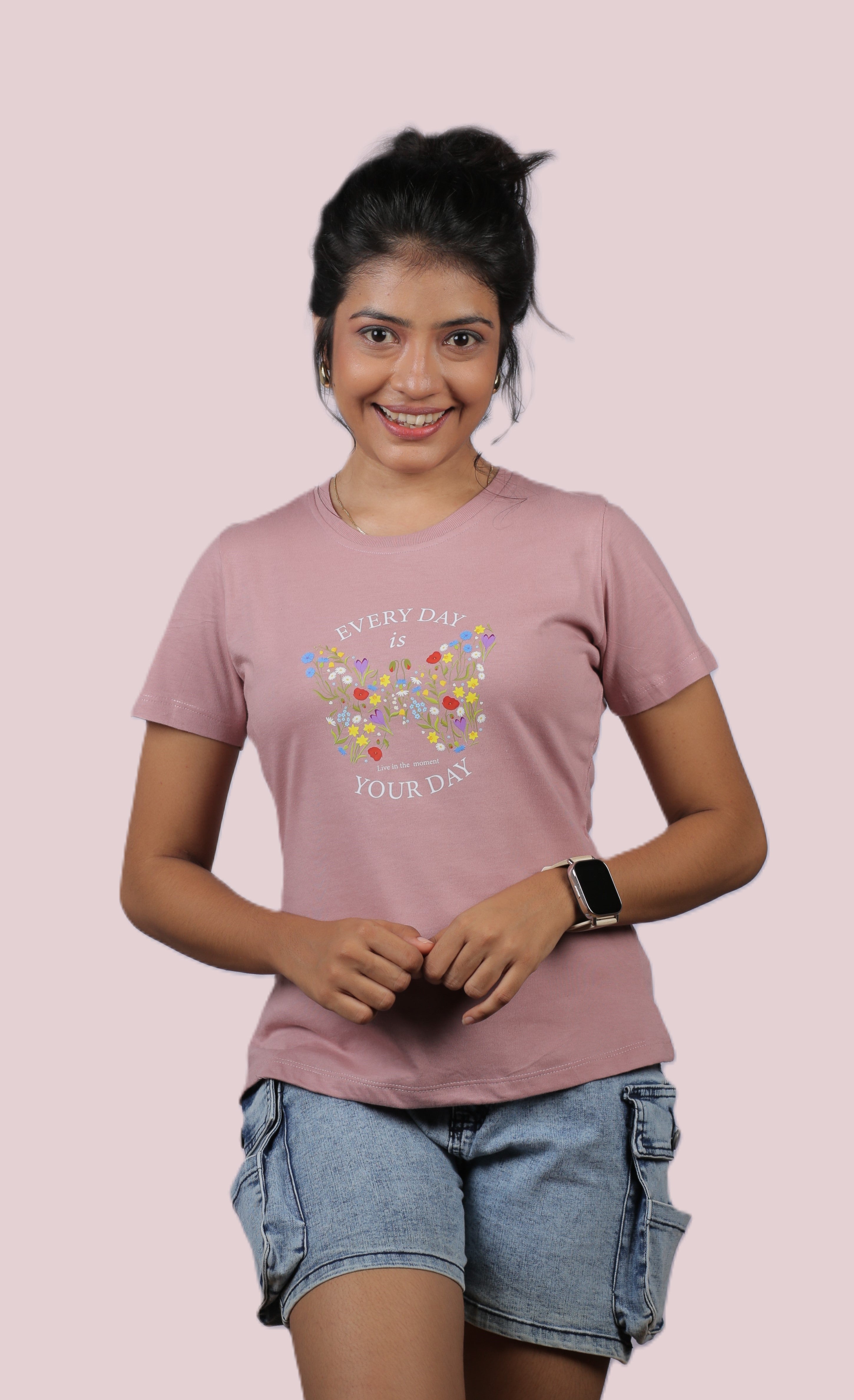 Everyday Floral Graphic Ladies Tee