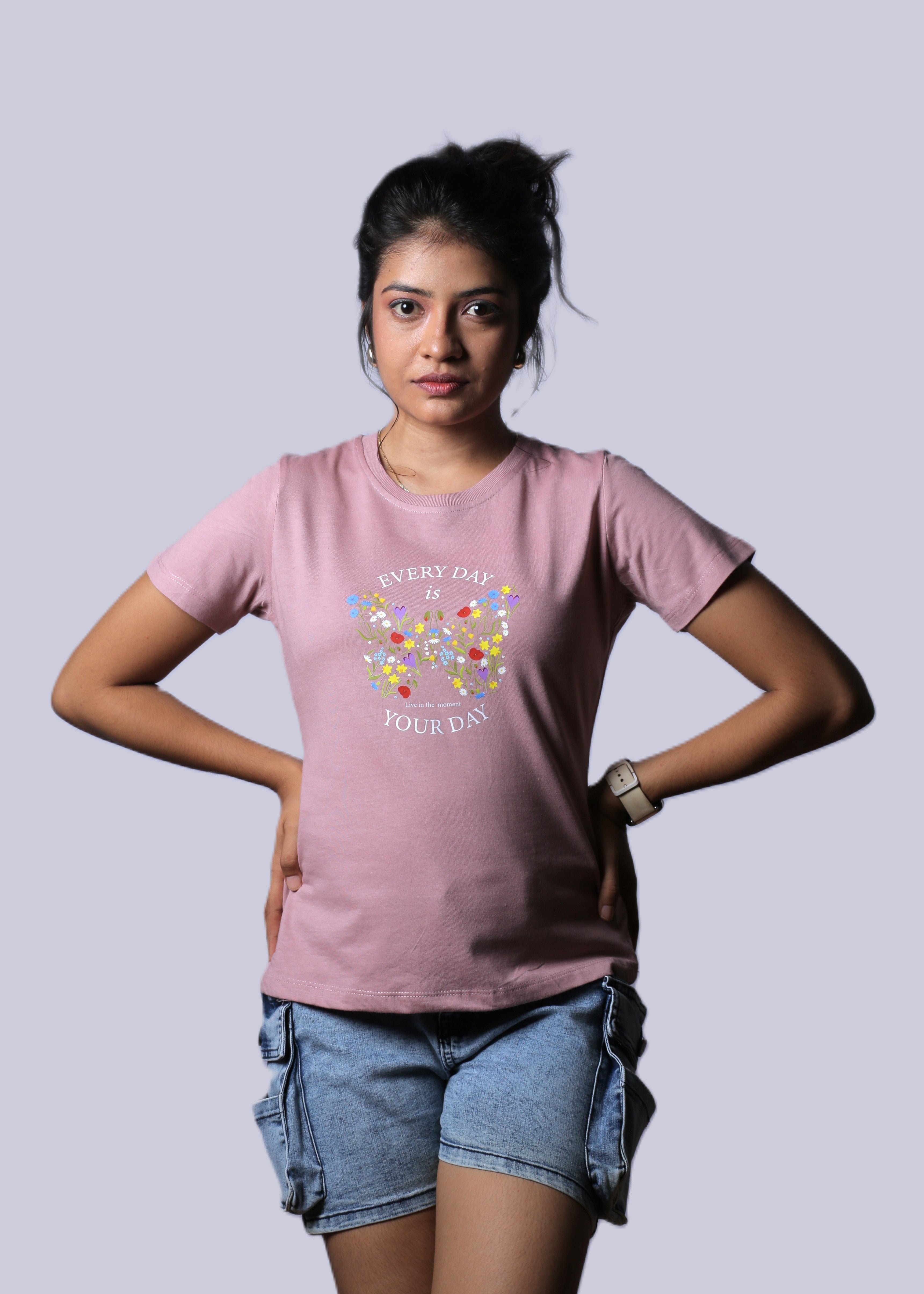 Everyday Floral Graphic Ladies Tee