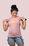 Golden Butterfly Graphic Ladies Tee