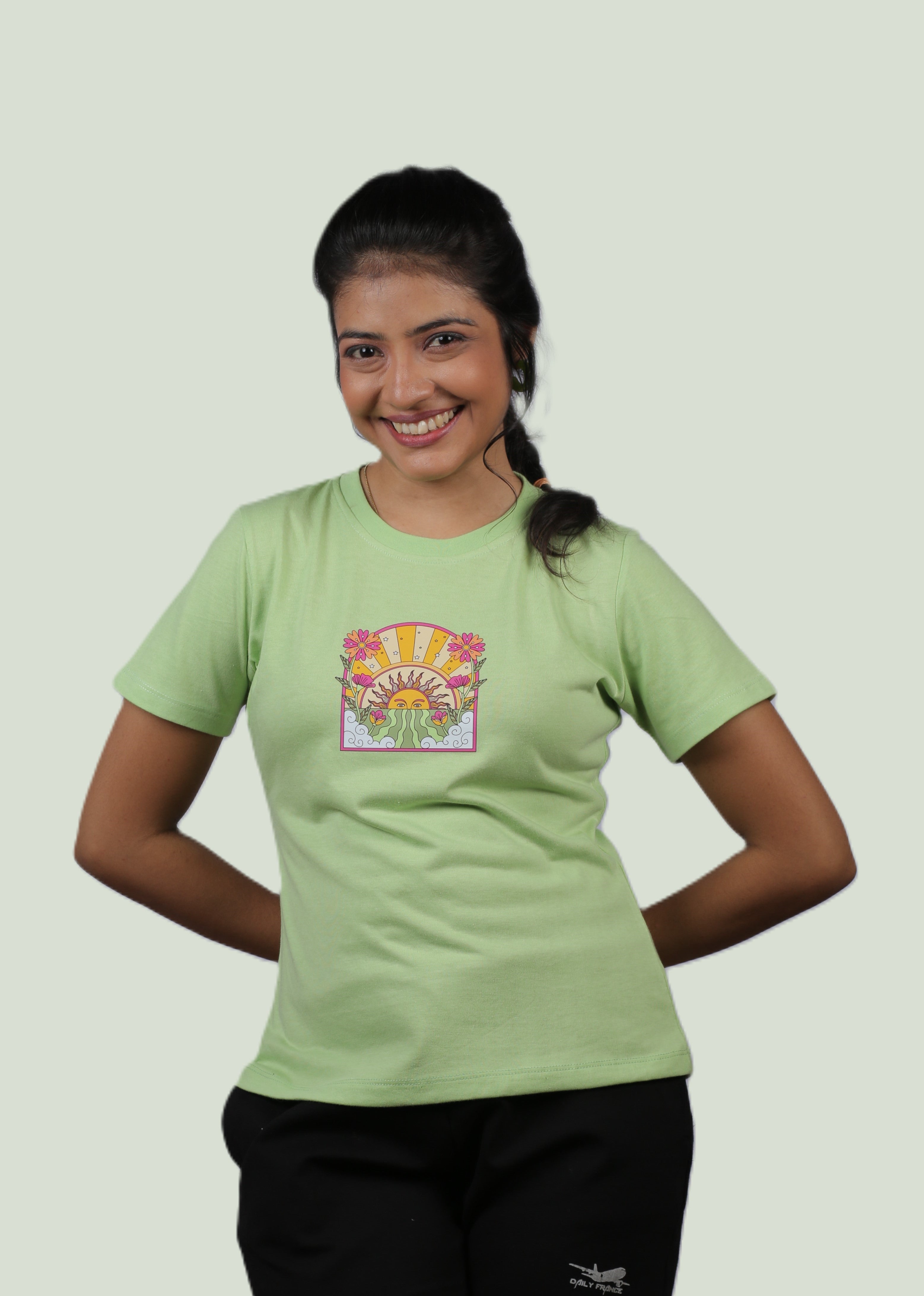 Sunrise Bloom Graphic Ladies Tee