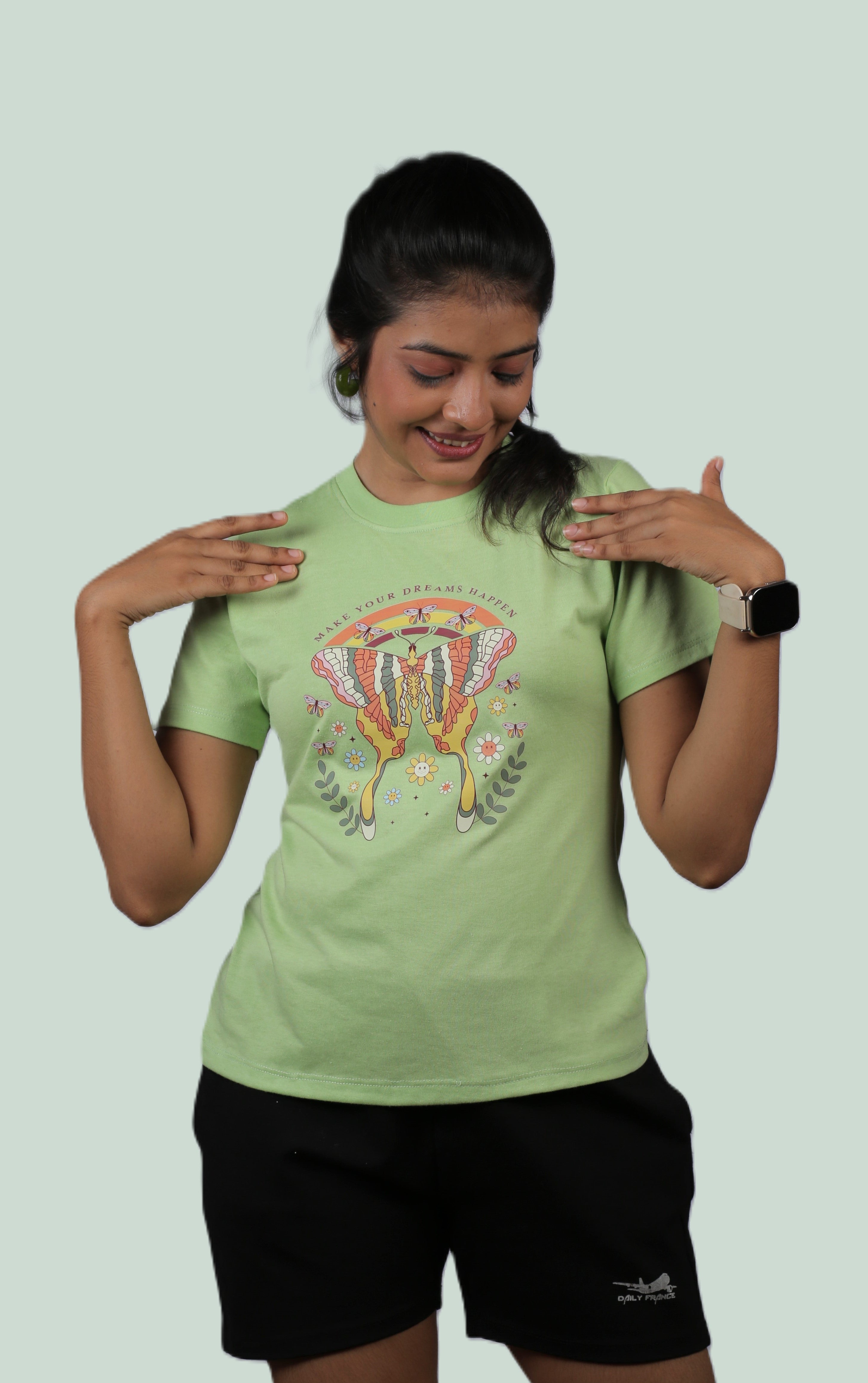 Dream Butterfly Graphic Ladies Tee
