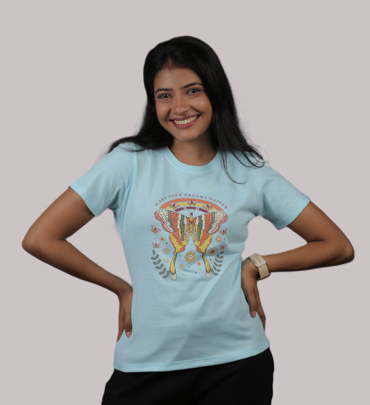 Dream Butterfly Graphic Ladies Tee