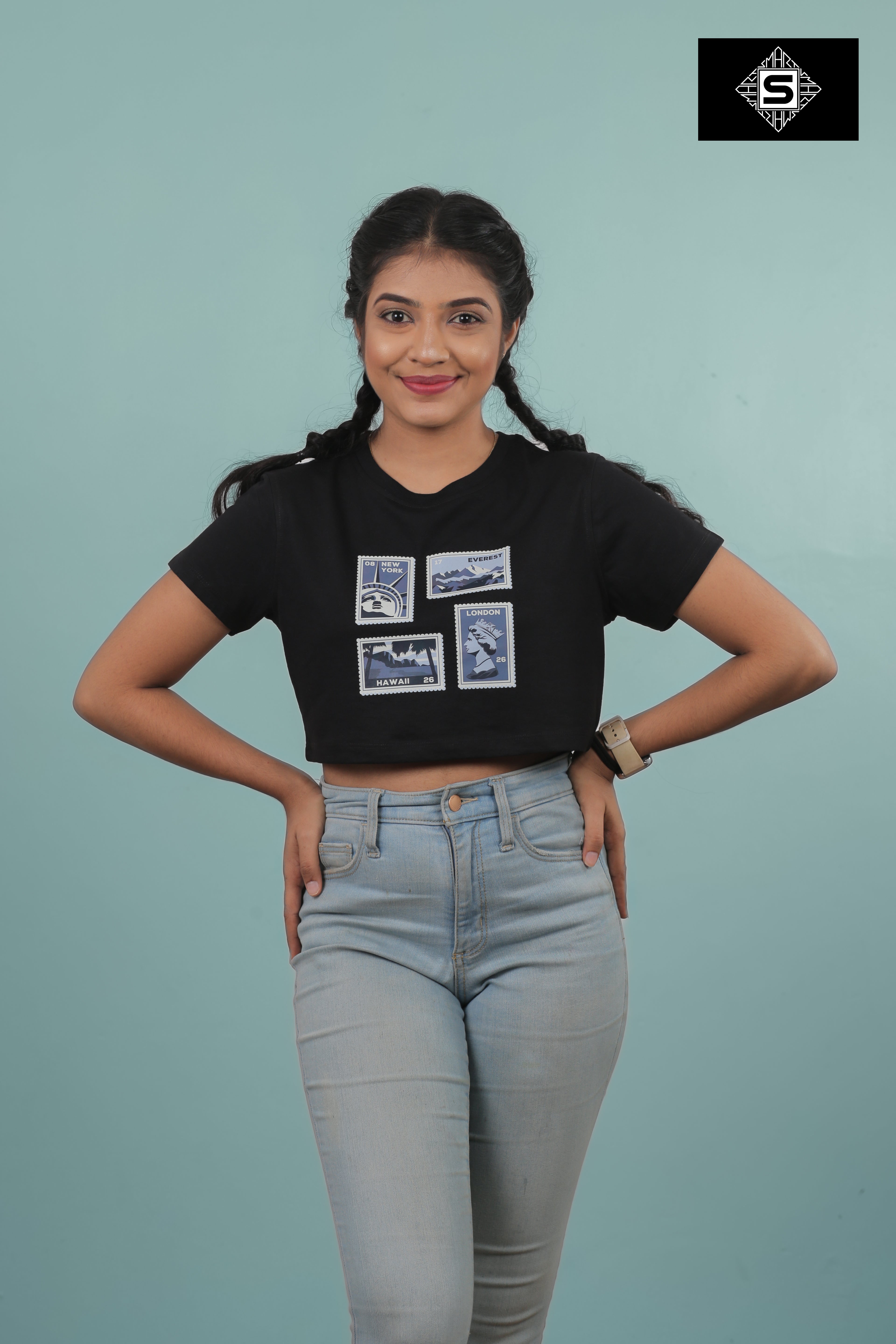 Stamps Graphic design Crop Top